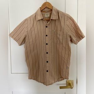 Captain Fin button down shirt, beige, small